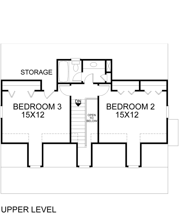 Upper Level Floorplan image of The Marietta House Plan